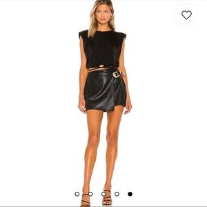 Amanda Uprichard Coralynn Skort Faux Leather